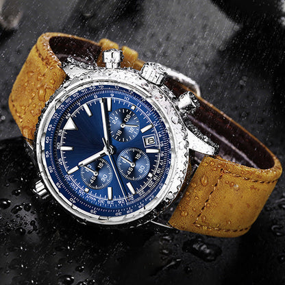 🔥（Best seller） Men's Multifunction Chronograph Waterproof Date Analog Quartz Watch