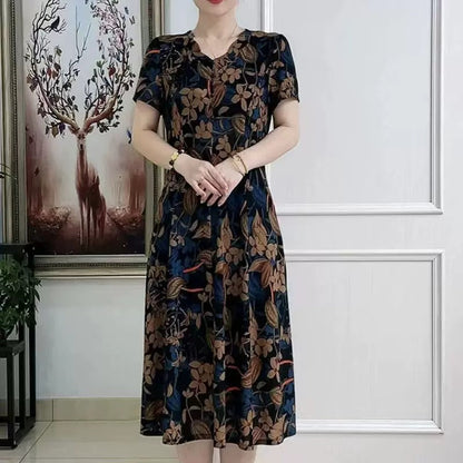 Women's Graceful Floral Printed Dress