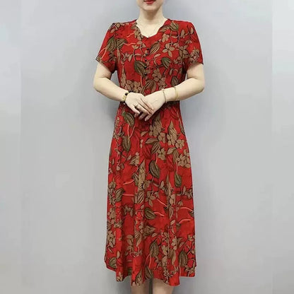 Women's Graceful Floral Printed Dress