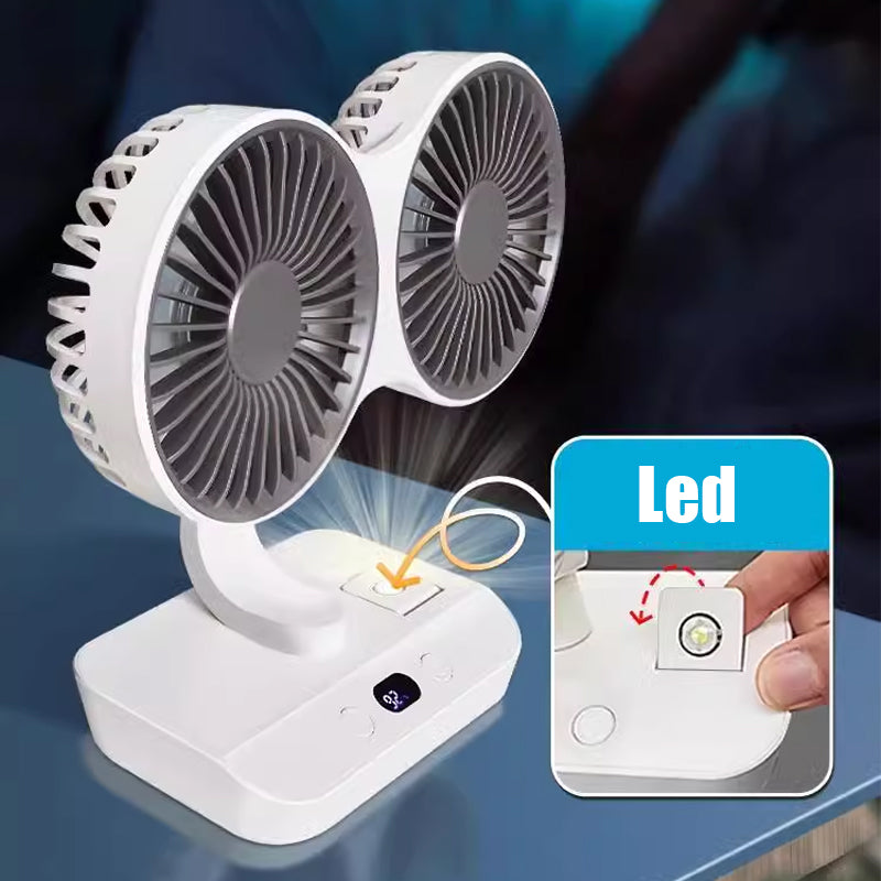 🔥Summer Hot Sale🔥Desktop Oscillating Dual Head Fan